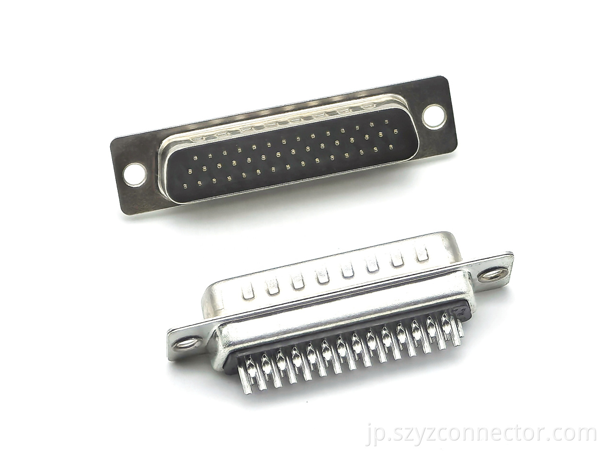 High-Density D-Sub Connector DIP 180 MALE 44P Gold Flash White Tray